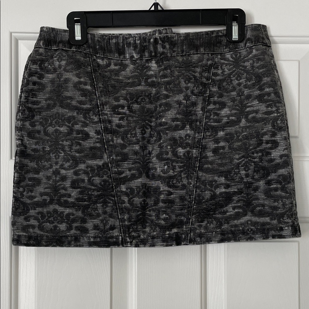 Express Black Textured Mini Skirt